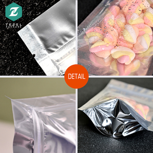 Túi đứng 9*15+3cm trong suốt, tráng nhôm, có thể đóng kín, cấp thực phẩm, in khắc, dùng để đựng kẹo, thạch - Product Image 4