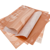 Papier sulfurisé alimentaire en gros pour emballage de burgers, conception personnalisée, enduit de PE, résistant à la graisse, imperméable, anti-humidité, jetable, écologique