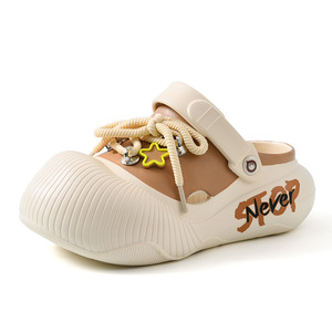 Sandalias de verano para mujer con suela gruesa de EVA, con tiras, transpirables, antideslizantes, de punta cerrada y planas para uso casual. - Product Image 5