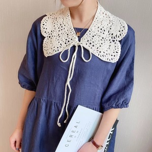 Collection Printemps-Été : Robe en <span class=keywords><strong>crochet</strong></span> ajouré style Soft Girl, Nouveau <span class=keywords><strong>col</strong></span>, Châle d'extérieur polyvalent en coton - Product Image 2