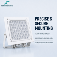 Plafonnier LED encastré JC, étanche IP65, pour station-service, entrepôt, usine, atelier