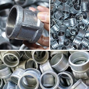 Raccord de tuyauterie fileté femelle en fonte malléable galvanisée, réducteur de diamètre (grande-taille vers petite-taille) pour raccordement de conduites d'eau chaude - Product Image 2
