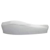 Table de réception de club de loisirs en FRP blanc au design courbé unique, comptoir d'accueil haut de gamme pour hôtel, bureau d'information pour hôpital