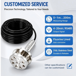 Capteur de niveau d'eau submersible IP68 pour eaux usées, anti-colmatage, en acier inoxydable 316L, sortie 4-20mA, haute précision - Product Image 3
