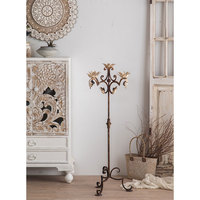 Bougeoir de luxe en métal décoratif, 1 pièce, support de bougie rétro Antique Menorah pour la décoration de la maison