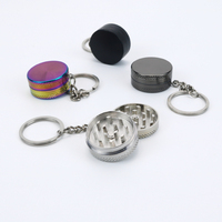 Porte-clés magnétique à 2 niveaux pour broyeur d'herbes, logo gravé, broyeur d'herbes de 30 mm pour le tabac et le papier à rouler