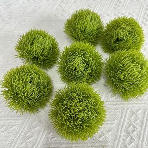Tête de fleur d'œillet artificiel vert Meng Jie 10 cm, boule pointue, décoration pour la maison, salon, arrangement de bureau - Product Image 3