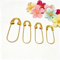 Épingles de sûreté en forme de U plaquées or 18 carats, multi-tailles, antirouille, pour vêtements, châles et loisirs créatifs (vente en gros)