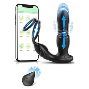 Vibrateur anal télescopique HULAMY à télécommande pour hommes avec masseur de <span class=keywords><strong>prostate</strong></span>, 10/10 vibrations et étirements, charge magnétique USB - Product Image 2