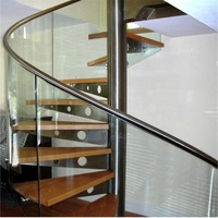 DAIYA villa escalier en spirale avec balustrade en verre trempé