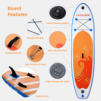 Planche de paddle gonflable portable en PVC avec technologie Drop Stitch pour sports nautiques, planche de surf, stand up paddle, pêche, ensemble SUP avec pompe