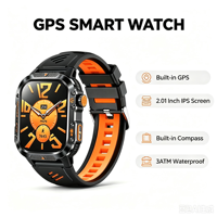 Jam Tangan Pintar GPS Outdoor HT36 untuk Pria, Layar IPS, Silikon, Kompas, Tampilan Ketinggian & Cuaca, Panggilan BT, Tahan Air 3ATM, Daya Tahan Baterai 5-10 Hari