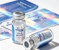 Étiquettes personnalisées imprimées pour flacons de 3 ml à 30 ml ; Autocollants adhésifs en vinyle imperméables pour peptides ; Étiquettes cosmétiques pour peptides.