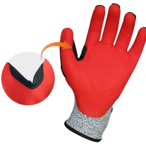 ถุงมือนิรภัยสำหรับงานอุตสาหกรรมน้ำมัน ผลิตจากโรงงานโดยตรง ปรับแต่งได้ตามต้องการ ขายส่ง วัสดุไนไตรล์กันกระแทกสูง ป้องกันการบาดระดับ 5 ป้องกันแรงสั่นสะเทือน - Product Image 4