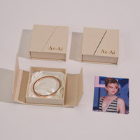 Boîte à bijoux en papier de luxe à double porte avec logo personnalisé, boîte à collier faite à la main, boîtes cadeaux écologiques avec rubans