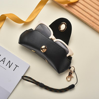 Étui à lunettes vintage en PU avec clip métallique, étui à lunettes de soleil en cuir PU, organiseur pour voyage, pochette pour lunettes, cadeaux de haute qualité