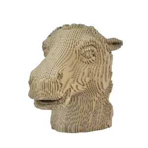 3D Бумажная бумага для животных, бумажная паста, искусство и ремесла, модель головы лошади для украшения стола, деловой подарок