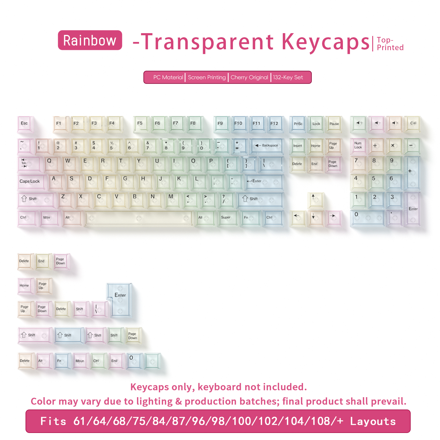 T-YC Rainbow Front-Printed