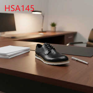 ZYF, Chaussures de ville élégantes en cuir pleine fleur pour <span class=keywords><strong>mariage</strong></span>, design ajouré, aspect raffiné, noires, pour le bureau HSA145 - Product Image 2