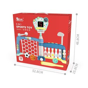 3 en 1 Plastique Intérieur Extérieur Golfs Football <span class=keywords><strong>Mini</strong></span> Basketball Hoops Stand Jouets Balles Jouets de Sport pour Enfants - Product Image 5