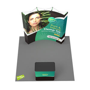 Stand Portátil <span class=keywords><strong>para</strong></span> Ferias Comerciales de 10*10 pies, con <span class=keywords><strong>Vitrina</strong></span> Interna, Fácil de Instalar, Equipo de Exhibición con Banner, Aleación de Aluminio 100% - Product Image 3