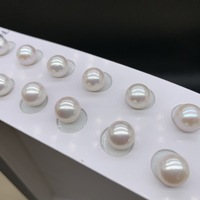 Perles d'eau douce Edison, grande perle blanche, 10-11mm, éblouissantes, pour la fabrication de clous d'oreille