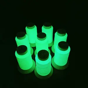 Hilo luminoso que brilla en la oscuridad, hilo de bordar a máquina para máquinas de coser, manualidades DIY, diseño de ropa