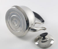 Bouilloire à eau en acier inoxydable, théière à simple paroi, avec induction Portable, pour usage domestique, théière, 1.2 l