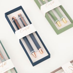 Nouveau Cadeau 2024 : Stylo Hexagonal en Laiton Brillant Doré, Couleurs Bonbon, Stylos à Bille Métalliques de Luxe avec Boîte Personnalisable pour Cadeau Fille - Product Image 2