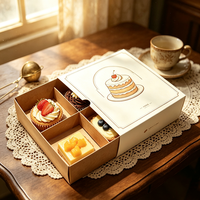 Boîte en carton jetable pour desserts, pâtisseries, gâteaux, cadeaux, et rangement, idéale pour desserts faits main et Tiramisu