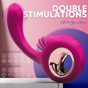 Vibrador Dildo para Mujeres, Juguetes Sexuales, Dildos para Parejas, Estimulador de Clítoris con Lengua Vibrante y 9 Modos de Estimulación - Product Image 3