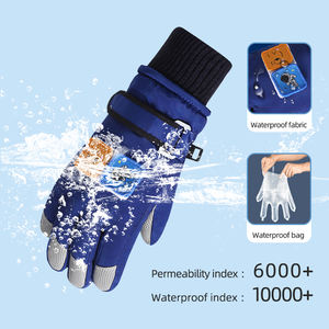 Enfants chaud gants écran tactile en peluche anti-dérapant coupe-vent imperméable extérieur gants équitation vélo <span class=keywords><strong>snowboard</strong></span> enfants gants de ski - Product Image 6