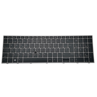 Tout nouveau clavier rétro-éclairé espagnol SP pour HP ZBOOK 15 G5 15 G6 17 G5 17 G6 clavier L12765-071 avec cadre argenté et point de suivi
