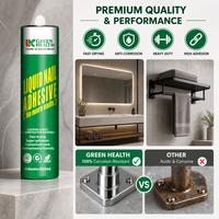 Colle adhésive sans clous haute résistance pour plinthes, panneaux muraux en PVC, meubles en bois, miroirs, verre et carrelage