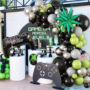 Arche de ballons de jeux <span class=keywords><strong>vidéo</strong></span> Ballons en latex vert noir Star Gamepad Foil Balloon Helium for Boys Men - Product Image 4