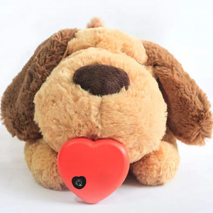 Vendita calda stile cartone animato cane ansia compagno di sonno giocattolo simulazione battito cardiaco giocattolo interattivo peluche per animali domestici - Product Image 2