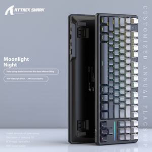 Teclado mecánico inalámbrico Attack Shark X87, junta de tres modos, teclado para juegos grabado lateral personalizado para juegos - Product Image 6