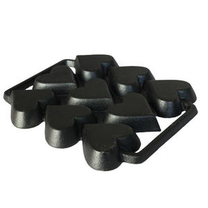 Tùy Biến Đúc Sắt Pan 9 Hình Trái Tim Cookie Bánh Ngô Bánh Mì <span class=keywords><strong>Muffin</strong></span> Khuôn - Product Image 2