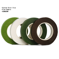 Étanche 12mm Bouquet De Mariage Floral Bande Cinta Floral Fleur Tige Wrap Vert Coloré Fleuriste Bande pour Bouquet Fleuriste
