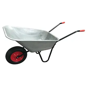 <span class=keywords><strong>65L</strong></span> <span class=keywords><strong>Wheelbarrow</strong></span> के साथ भारी शुल्क जस्ती होम गार्डन धातु गाड़ी वायवीय टायर - Product Image 5