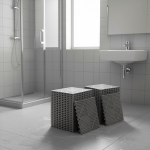 Baldosas de PVC Encajables 12x12x0.6 Grises Antideslizantes con Sistema de Clic para Baños y Áreas Húmedas D0100HADJUU - Product Image 2