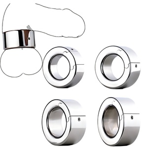 FRRK Stainless Ball Stretcher Weight Testicle <b>Stretching</b> Bondage Penis <b>Rings</b> Cock <b>Ring</b> Sex Toys for Men Penis <b>Ring</b> Male Sex Toys - Product Image 1