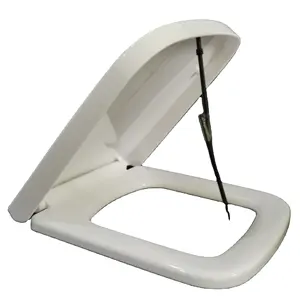 Asiento de inodoro con calefacción para bidé, asiento de inodoro de cierre suave en forma de U de plástico PP, asiento de inodoro redondo ovalado