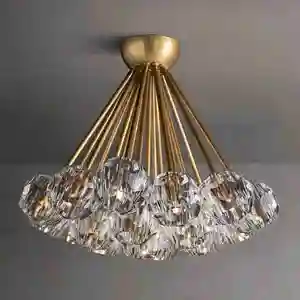 Nordic Ceiling Lighting Boule De Crytal Clear Glass Flushmount Chandeliers For Dining Room