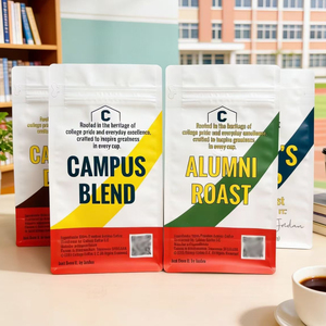 Custom Printed Square Bottom Zipper Top Moisture-Proof Stand-Up Food Grade Packaging Bags For Coffee Bean - Product Image 5