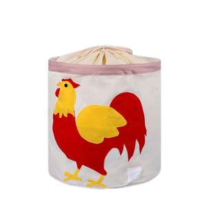 Collapsible <b>Canvas</b> Storage Basket Toy Bin Organizer for Kids Playroom Clothes Children Books Stuffed <b>Animal</b> - Product Image 3