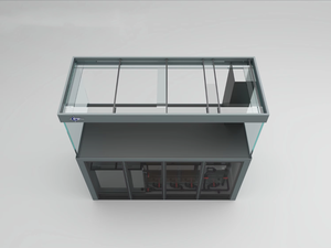 Tanque de peces grande, Acuario de cristal, sala de estar, tanque de peces dragón, 1,2 m, 1,5 m, 1m, 3M, filtro de gabinete inferior de aleación de aluminio - Product Image 3