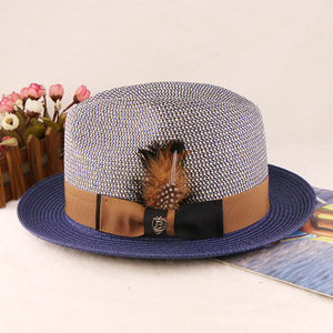 Sombrero Fedora para <span class=keywords><strong>Hombre</strong></span>, Estilo Británico Retro Vintage para Otoño e <span class=keywords><strong>Invierno</strong></span>, Sombrero de Vestir, Moda Transfronteriza de Alta Venta - Product Image 4