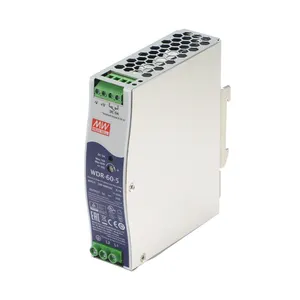 Meanwell WDR系列60W 5v高效DC储能开关Din轨道电源