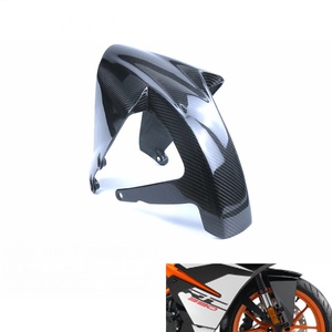 Guardabarros Delantero de Fibra de Carbono Seca 3K, Ligero y de Alta Resistencia, para Motocicleta RC 390 2018+, Instalación con Tornillos - Product Image 1